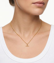 Load image into Gallery viewer, 10k T-Bar Necklace