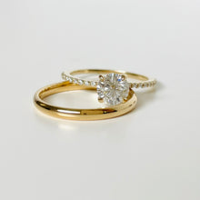 Load image into Gallery viewer, 14k Marguerite Diamond Engagement Ring