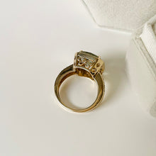Load image into Gallery viewer, 14k Green Amethyst &amp; Diamond Ring
