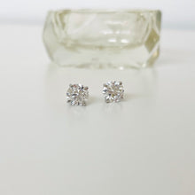 Load image into Gallery viewer, Platinum Set Lab Grown Diamond Earrings
