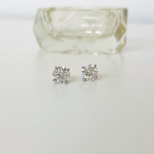 Load image into Gallery viewer, Platinum Set Lab Grown Diamond Earrings