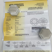 Load image into Gallery viewer, 14k White Gold & Diamond Vintage Halo Engagement Ring & 1/2 Eternity Wedding Band