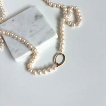 Load image into Gallery viewer, 14k Large Oval Pendant Connector