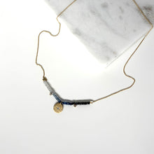 Load image into Gallery viewer, 14k Vintage Sapphire Bead & Diamond Necklace