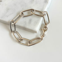 Load image into Gallery viewer, Sterling Silver Giant Paperclip Bracelet
