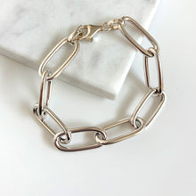 Load image into Gallery viewer, Sterling Silver Giant Paperclip Bracelet