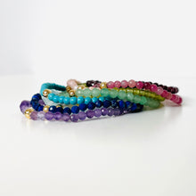 Load image into Gallery viewer, 14k Gemstone Stretchy Bracelet