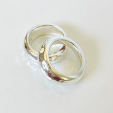 Load image into Gallery viewer, Sterling Silver Hammered Domed Ring