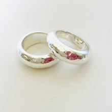 Load image into Gallery viewer, Sterling Silver Hammered Domed Ring