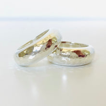 Load image into Gallery viewer, Sterling Silver Hammered Domed Ring