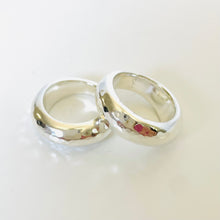 Load image into Gallery viewer, Sterling Silver Hammered Domed Ring