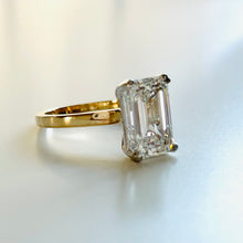 Load image into Gallery viewer, 14k Nicole Emerald Cut Diamond Engagement Ring