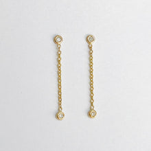 Load image into Gallery viewer, 14k Michelle Diamond Drop Earrings