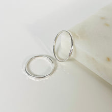 Load image into Gallery viewer, Sterling Silver Hammered Stacking Rings 1 mm