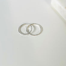 Load image into Gallery viewer, Sterling Silver Hammered Stacking Rings 1 mm