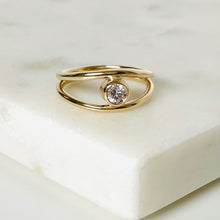 Load image into Gallery viewer, 10k Misa Diamond Double Ring