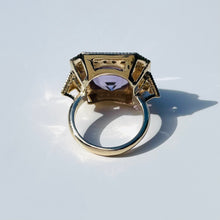 Load image into Gallery viewer, 14k Amethyst & Diamond Cocktail Ring