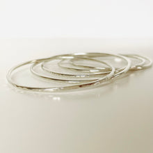 Load image into Gallery viewer, Sterling Silver Oval Bangle Bracelet