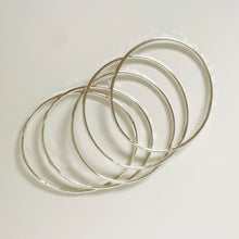 Load image into Gallery viewer, Sterling Silver Oval Bangle Bracelet
