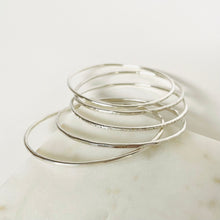 Load image into Gallery viewer, Sterling Silver Oval Bangle Bracelet