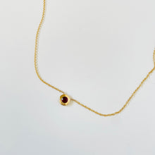 Load image into Gallery viewer, 10k Bezel Set Garnet Pendant