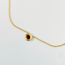 Load image into Gallery viewer, 10k Bezel Set Garnet Pendant