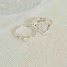 Load image into Gallery viewer, Sterling Silver Open Heart Ring