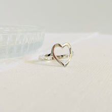 Load image into Gallery viewer, Sterling Silver Open Heart Ring
