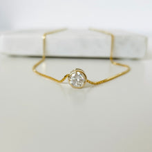 Load image into Gallery viewer, 14k Diamond Bezel Pendant