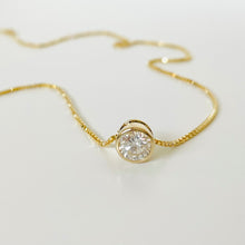 Load image into Gallery viewer, 14k Diamond Bezel Pendant