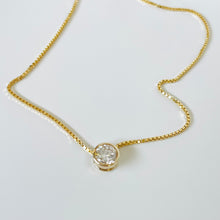 Load image into Gallery viewer, 14k Diamond Bezel Pendant