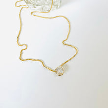 Load image into Gallery viewer, 14k Diamond Bezel Pendant