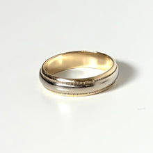 Load image into Gallery viewer, 10k Vintage Yellow & White Gold Classic Wedding Band