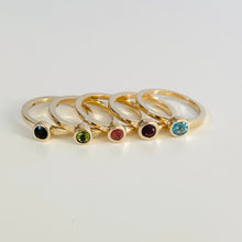 Load image into Gallery viewer, 10k  Baby Bezel Stacking Ring