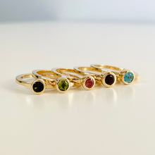 Load image into Gallery viewer, 10k  Baby Bezel Stacking Ring