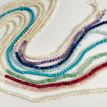 Load image into Gallery viewer, 10k Pearl & Gemstone Necklace