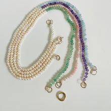 Load image into Gallery viewer, 10k Pearl & Gemstone Necklace