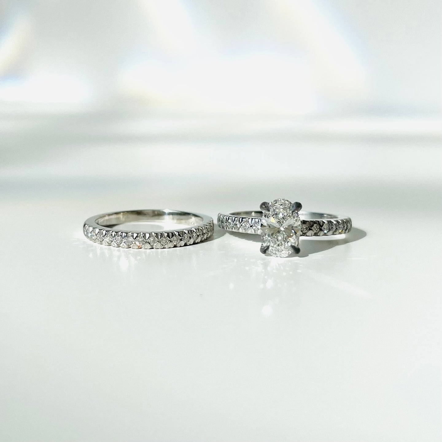 14k Kara Engagement Ring & Wedding Band