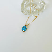 Load image into Gallery viewer, 14k Swiss Blue Topaz Pendant
