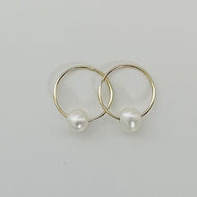 Load image into Gallery viewer, 10K Denise Endless Hoops with Pearls