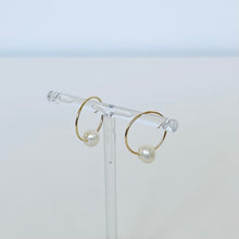 Load image into Gallery viewer, 10K Denise Endless Hoops with Pearls