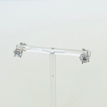 Load image into Gallery viewer, 10K Julia White Gold CZ Studs