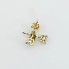 Load image into Gallery viewer, 10K Julia Yellow Gold CZ Studs
