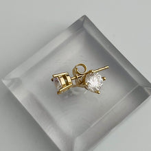 Load image into Gallery viewer, 10K Julia Yellow Gold CZ Studs
