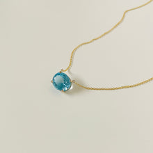 Load image into Gallery viewer, 14K Forthright Blue Topaz Necklace
