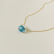 Load image into Gallery viewer, 14K Forthright Blue Topaz Necklace