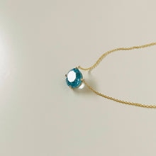 Load image into Gallery viewer, 14K Forthright Blue Topaz Necklace