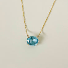 Load image into Gallery viewer, 14K Forthright Blue Topaz Necklace