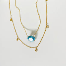 Load image into Gallery viewer, 14K Forthright Blue Topaz Necklace