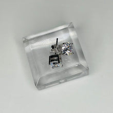 Load image into Gallery viewer, 10K Julia White Gold CZ Studs